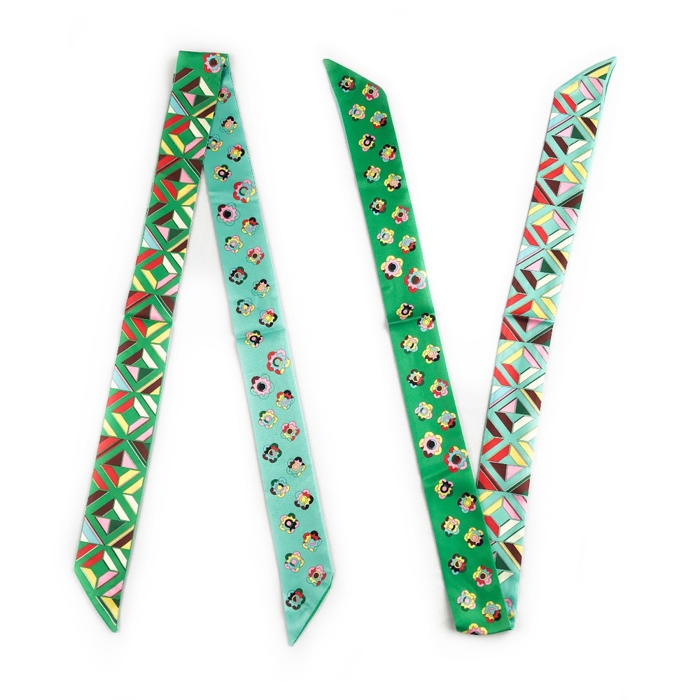 SOLD - 2 Extra Long Twilly Scarves